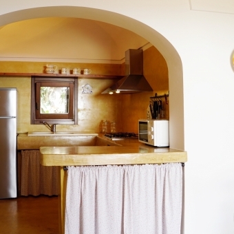 Kitchen in alcove of our Dammusi